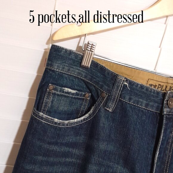 2k Men's Plugg Dark Denim Jeans 36x32 Grunge 20% OFF BUNDLES & PAY 1 SHIPPING - Picture 7 of 8